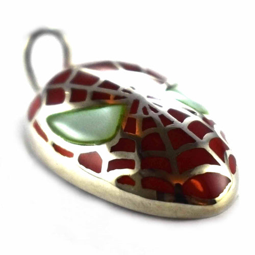 Spiderman silver pendant