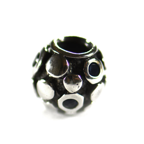Spot pattern silver beads