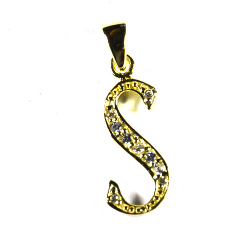S silver pendant with 18K gold plating