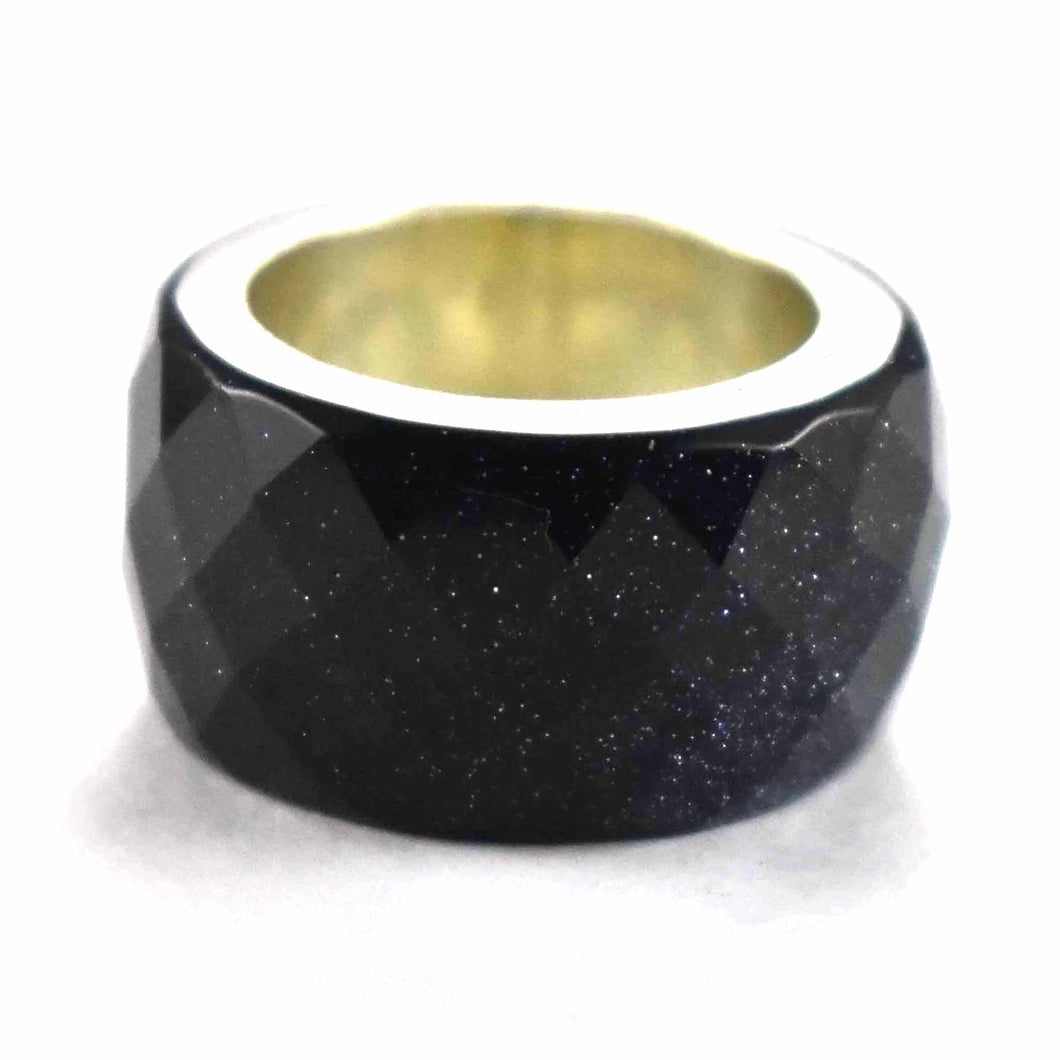 Star dust silver ring