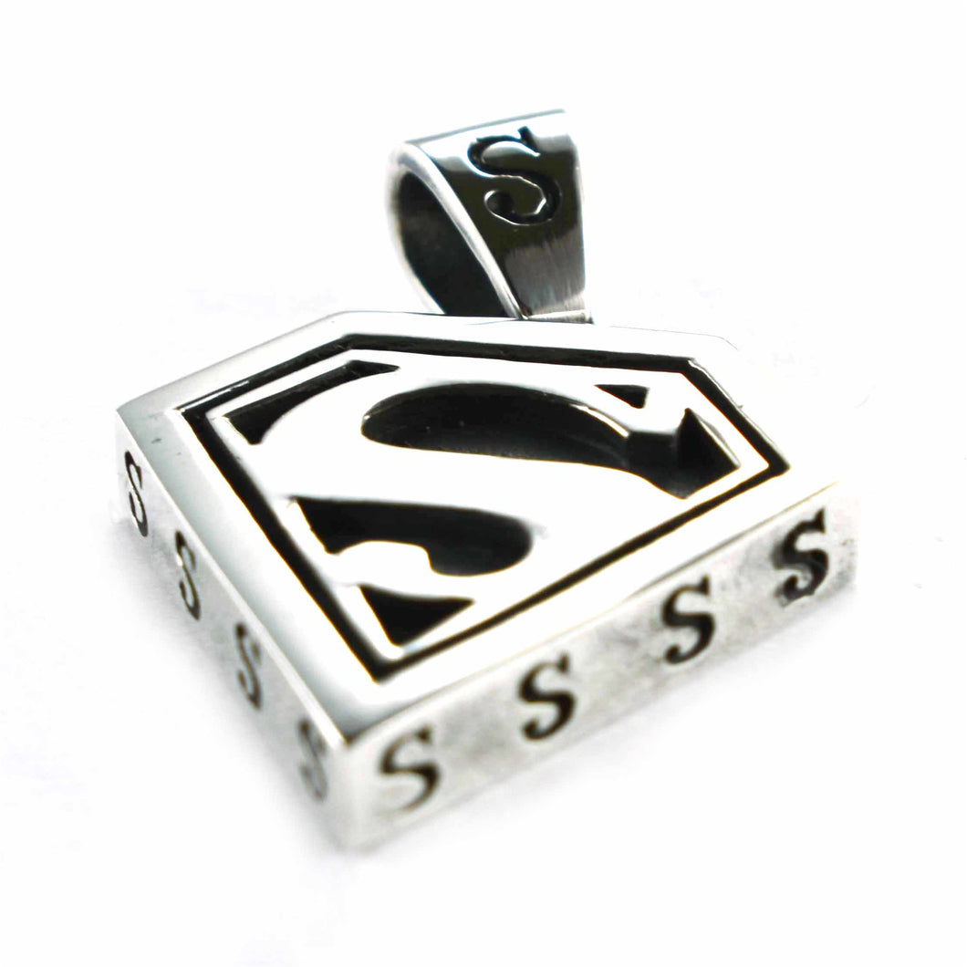 Superman silver pendant