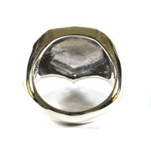 Superman silver ring with oxidizing