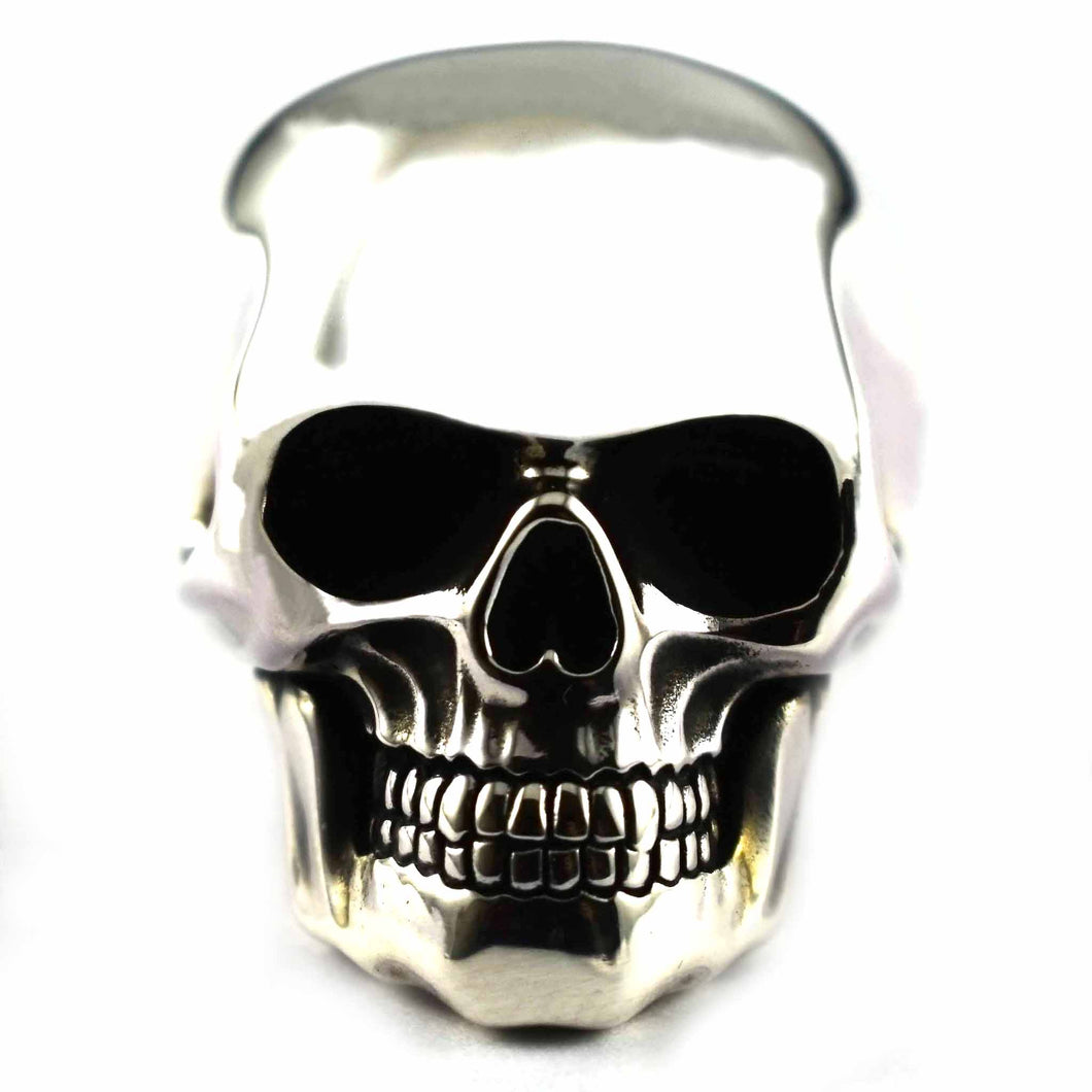 Terminator skull silver ring