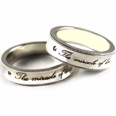 The miracle of love silver couple ring