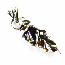 Thorns Silver pattern with purple CZ
