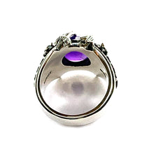 Three claw silver ring with Garnet