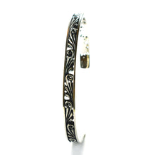 Thorns silver bangle