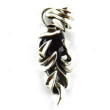 Thorns silver pendant with black CZ