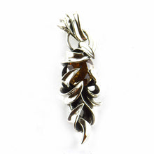 Thorns silver pendant with champagne CZ