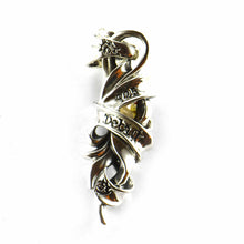 Thorns silver pendant with champagne CZ