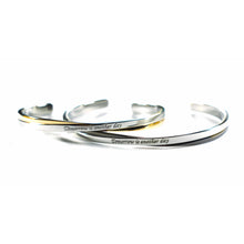 Tomorrow is another day stainless steel couple bangle
