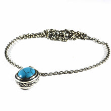 Turquoise silver necklace