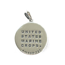 United States Marine Crops silver pendant