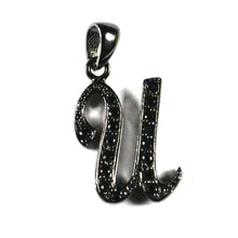 U silver pendant with 18K gold plating