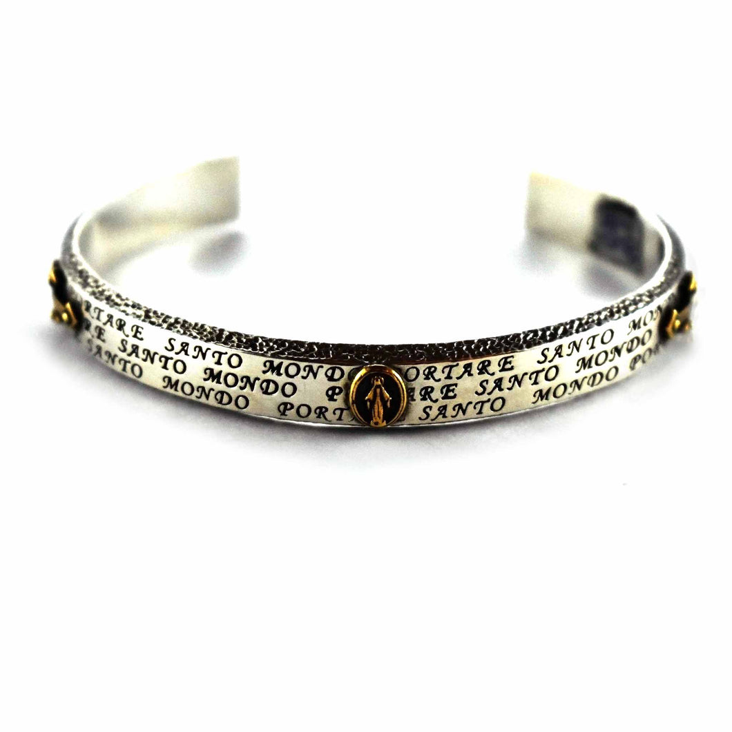 Virgin Mary with copper plating small bangle