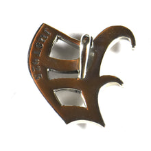 V old english fonts silver pendant