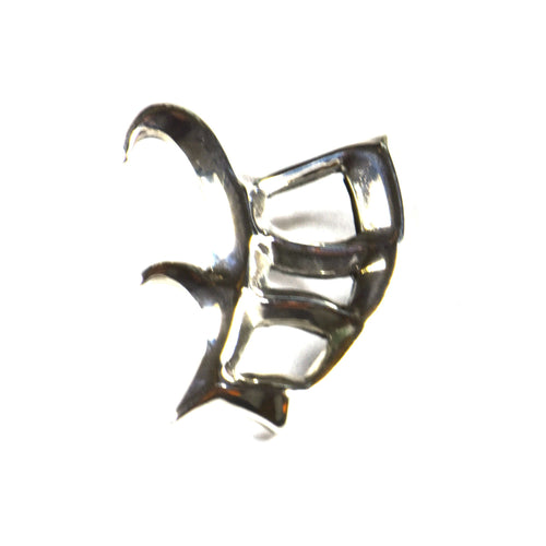 V old english fonts silver pendant