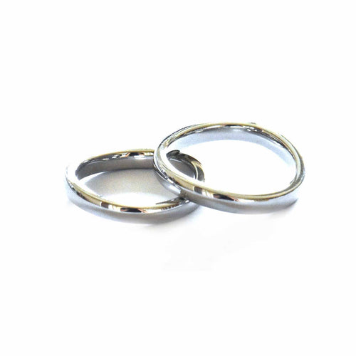 Wave stainless steel couple ring