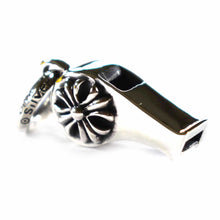 Whistle silver pendant with cross pattern