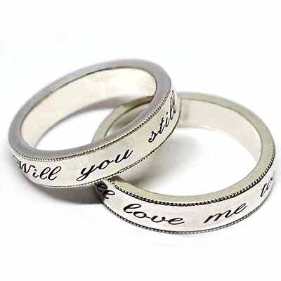 Will you still love me tomorrow silver couple ring