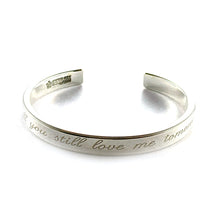 Will you still love me tomorrow silver couple bangle