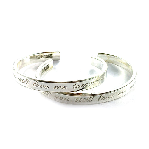 Will you still love me tomorrow silver couple bangle