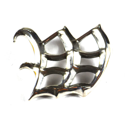 W old english fonts silver pendant