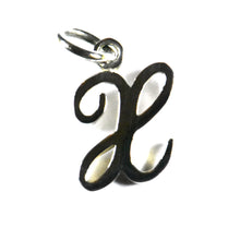 X silver pendant with 18K gold plating