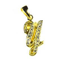 Y silver pendant with 18K gold plating