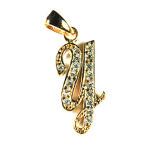 Y silver pendant with 18K gold plating