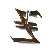 Z old english fonts silver pendant