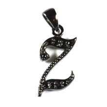 Z silver pendant with 18K gold plating