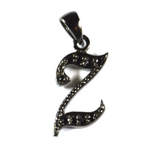 Z silver pendant with 18K gold plating